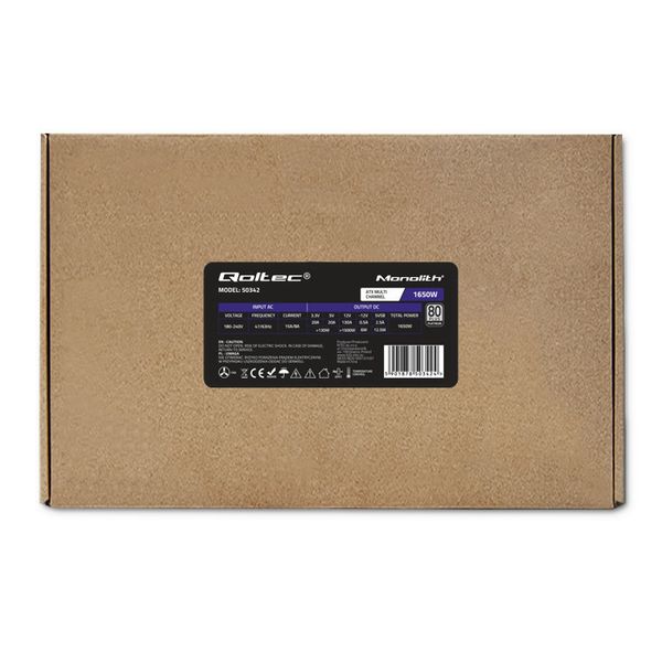 Qoltec Wydajny Zasilacz ATX 1650W 80 Plus Platinum zdjęcie 12