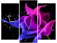 90CM 70 ZEGAR 3 ELEM RÓŻA FARB JAKUB BANAŚ SCIENNY DRUK