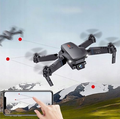 DRON PRO 2x KAMERA 4K ZAWIS 200M UNIKANIE PRZESZKÓD WIFI TORBA PILOT na Arena.pl