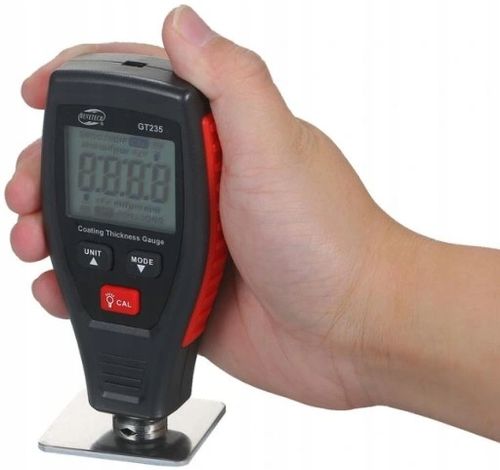 MIERNIK TESTER CZUJNIK GRUBOŚCI POWŁOKI LAKIERU STAL ALUMINIUM 0-1800 µm na Arena.pl