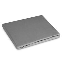Prześcieradło z gumką Basic 200x220 +30 cm bawełna stalowe