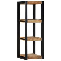 Półka ścienna 35x35x100 cm lite drewno surowe mango