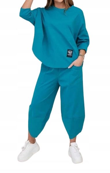 KOMPLET luźny ciemny niebieski zdjęcie 6