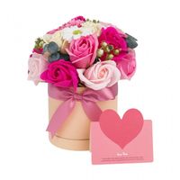 flower box, bukiet zapachowych kwiatów mydlanych w pudełku 16х16x23cm