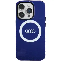 audi iml big logo magsafe case iphone 14 pro 6.1 niebieski/navy blue