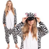 Piżama Damska Kombinezon Kigurumi Onesie Zebra Biało Czarna 175-185 cm XL