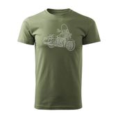 Koszulka motocyklowa na motor Harley Road King męska khaki REGULAR S