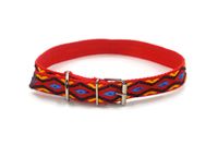 A-067 OBROŻA DLA PSA ROMB METAL 25mm/44-59cm Kolor - Czerwony