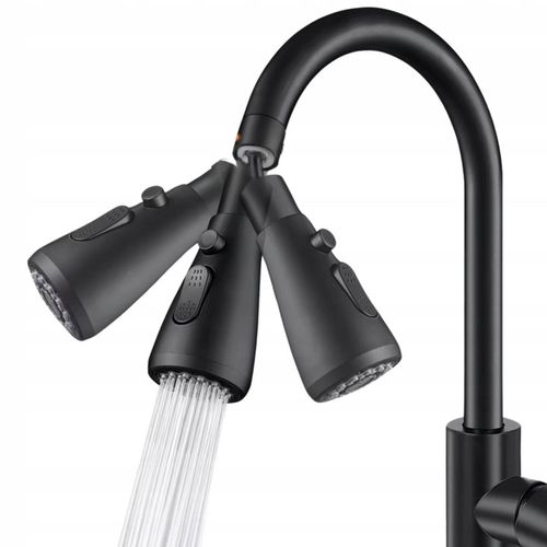 PRZEDŁUŻACZ KRANU KUCHENNEGO AERATOR PERLATOR 3 FUNKCJE 360° CZARNY LOFT 2s na Arena.pl