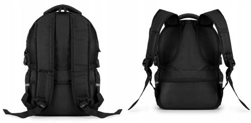 Plecak TORNISTER szkolny młodzieżowy DUŻY czarny 24L Klasy 1-8 Odblaski na Arena.pl