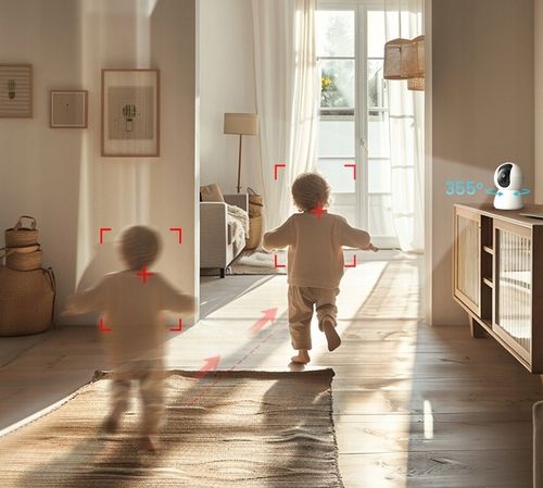 OBROTOWA ELEKTRONICZNA NIANIA BEZPRZEWODOWA KAMERA WIFI WEWNĘTRZNA UHD 3MP na Arena.pl