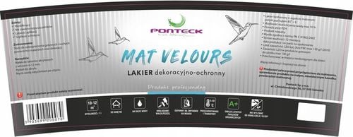 LAKIER do ŚCIAN MATOWY bezbarwny ochronny 2,5L. PONTECK na Arena.pl