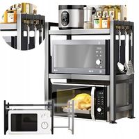 PÓŁKA KUCHENNA STOJAK STELAŻ NAD MIKROFALÓWKĘ TELESKOPOWA HACZYKI