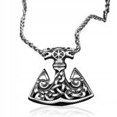 NASZYJNIK Męski MŁOT THORA GRUBY Węże Wiking 304