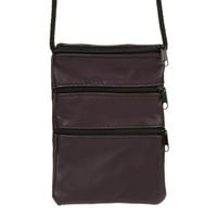 Fioletowa Saszetka Etui Skórzane Paszport Dokumenty Na Szyje G50