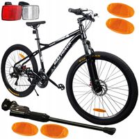 ROWER GÓRSKI MTB 21 BIEGÓW 2 TARCZE STALOWA RAMA 15" KOŁA 26" NÓŻKA ODBLASK