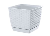 Doniczka RATOLLA kwadrat DRLK250 z podstawką | Biały