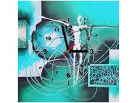 40X40CM ZEGAR TAŃCZĄCE POSTACIE NIEBIESKIM OBRAZ DRUK