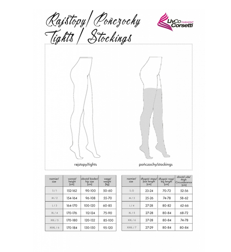 Seksowne Legginsy Z Ażurowym Wzorem - Miviena LivCo Corsetti S/M na Arena.pl