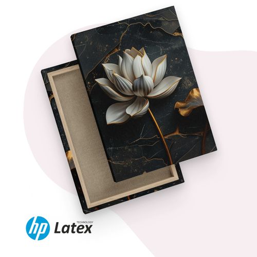 Obrazy Do Salonu Set Abstrakcyjne Białe Kwiaty Lotosu Glamour 90cm x 40cm na Arena.pl