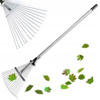 GRABIE METALOWE DO LIŚCI TRAWY Z TRZONKIEM WACHLARZOWE REGULOWANE 78-166cm
