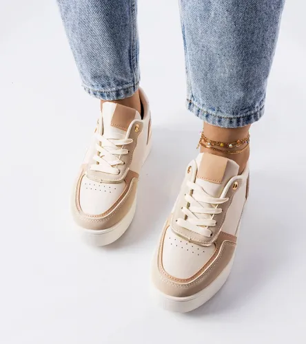 Beżowe sneakersy na platformie Tooele 41 na Arena.pl