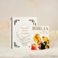 Biblia w pudełku z grawerem Pamiątka Chrztu Świętego OBC-3