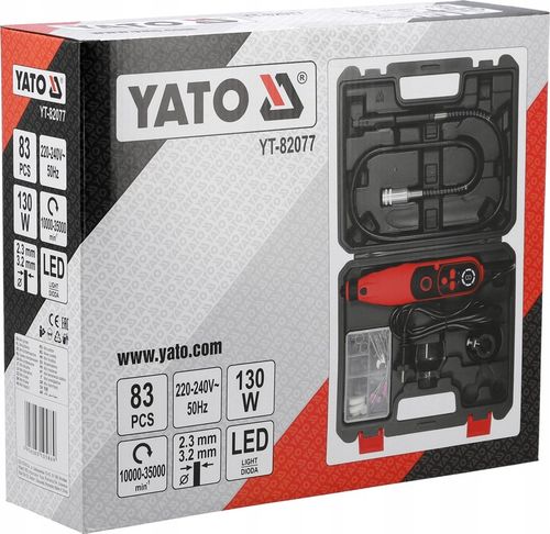 MINI SZLIFIERKA 3,2mm SIECIOWA 130W 83el. REGULACJA PRĘDKOŚCI YATO na Arena.pl