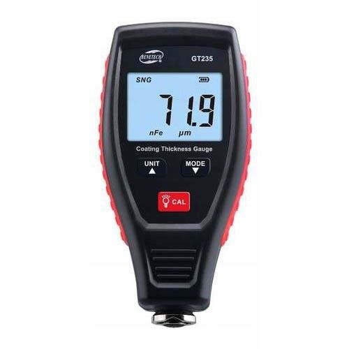 MIERNIK TESTER CZUJNIK GRUBOŚCI POWŁOKI LAKIERU STAL ALUMINIUM 0-1800 µm na Arena.pl