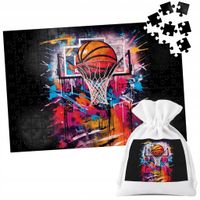 PUZZLE TRADYCYJNE - KOSZYKÓWKA SPORT PIŁKA KOSZ DRUŻYNA - 24 el