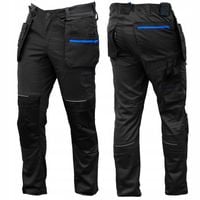 SPODNIE ROBOCZE MĘSKIE OCHRONNE PAS TRWAŁE ELASTYCZNE WYGODNE DUŻO KIESZENI