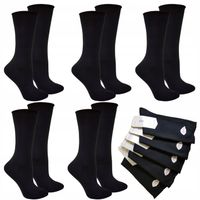 5 x SKARPETY DAMSKIE bezuciskowe bambusowe CZARNE nieuciskowe 35/38