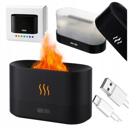 Nawilżacz powietrza Dyfuzor olejków Aromatyzer Z EFEKTEM PŁOMIENIA na Arena.pl