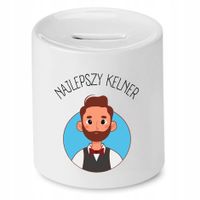 Skarbonka Prezent Dla Kelnera Najlepszy Kelner Z Nadrukiem Ze Zdjęciem