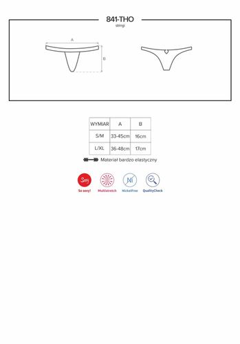 841-Tho-1 Stringi Czarne L/Xl na Arena.pl