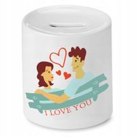 Skarbonka Prezent Walentynki I Love You Z Nadrukiem Ze Zdjęciem
