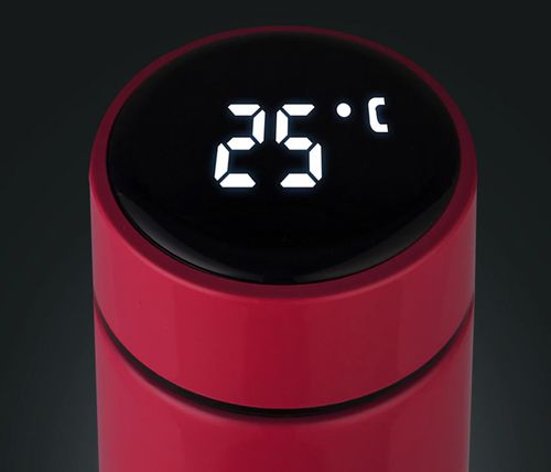 kubek termiczny termos smart led 500ml bordowy na Arena.pl
