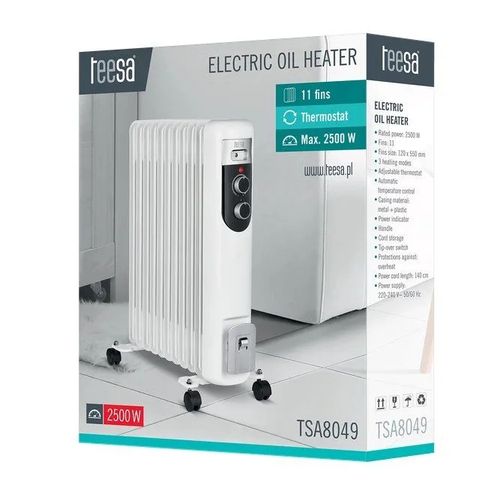 Grzejnik olejowy piecyk 2500W 11 żeber termostat na Arena.pl