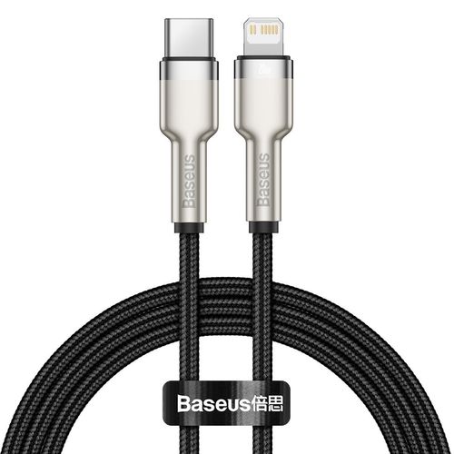Kabel USB-C do Lightning Baseus Cafule, PD, 20W, 1m (czarny) na Arena.pl