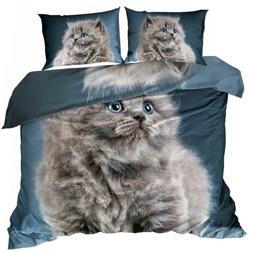 Pościel 3D bawełna satyna 200x220cm  KOT KOTEK PERS na Arena.pl