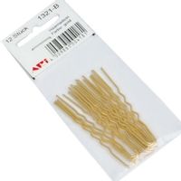 Wsuwki do koków złote, falowane, 60 mm, 10 szt