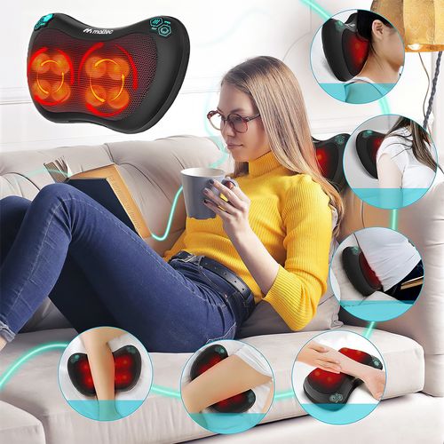 Masażer Poduszka Masująca Shiatsu Do Pleców Karku Nóg Ciała Grzejący na Arena.pl