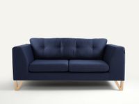 Sofa rozkładana 2 osobowa WILLY - atramentowy, naturalny