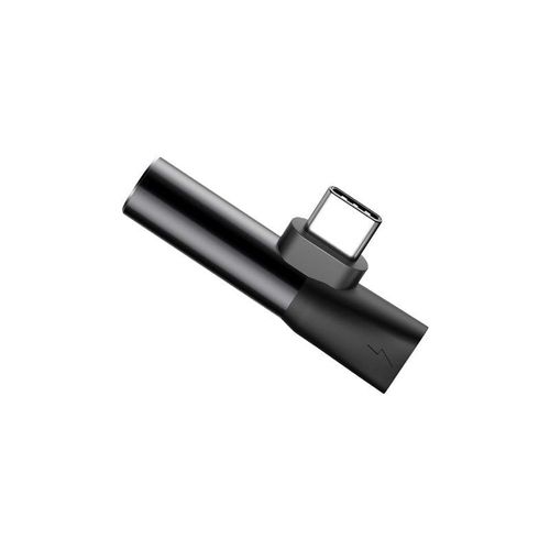 Adapter Audio Baseus USB-C do Mini Jack 3.5mm + USB-C (czarny) na Arena.pl