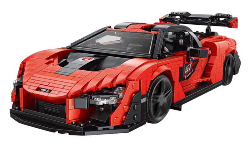 Zestaw Klocków Auto Sportowe Pomarańczowe 1372El. zdjęcie 4