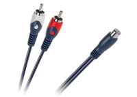 KPO2616 Kabel 1 x RCA gniazdo - 2 wtyki RCA 0.2m
