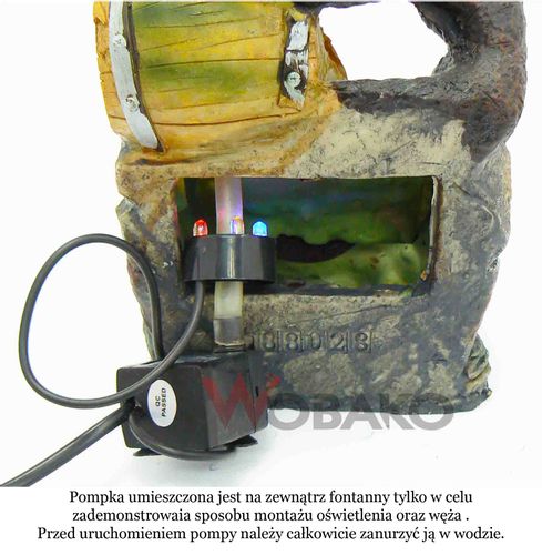 Pompka do Fontann z Regulacją Przepływu i Oświetleniem LED - 180 l/h, 50 cm na Arena.pl