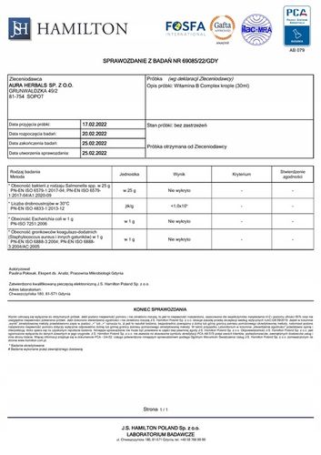 Aura Herbals Witamina B COMPLEX B1 B2 B3 B6 B12 BIOTYNA na Arena.pl