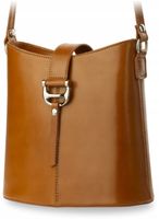 Torebka Skórzana Torba Skóra Naturalna Vera Pelle Damska Włoska Listonoszka