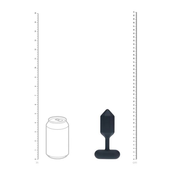 Hexagonal Vibrating Silicone Anal Plug - L - Black zdjęcie 6